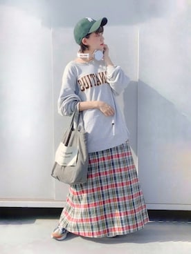 「キャップ女子」｜Tane🌷さん（レディース・161cm）の秋コーディネート