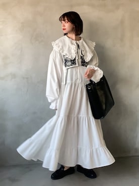 「アイテム（ベスト）」を使った、Tane🌷さん（レディース・161cm）の冬コーディネート