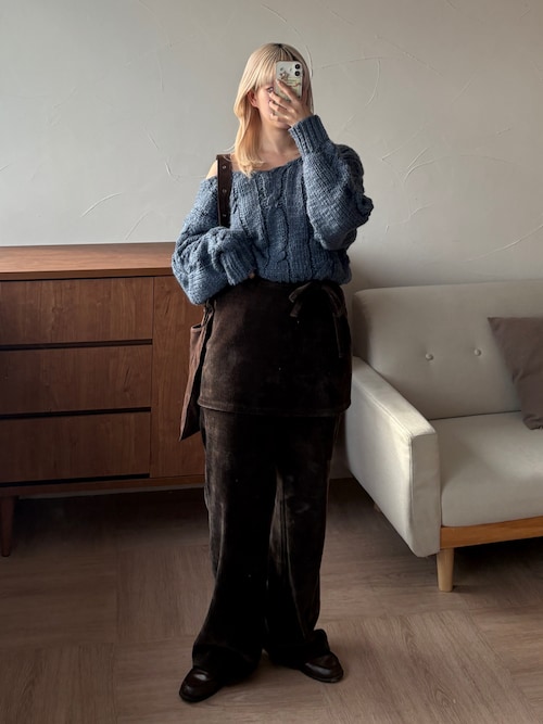 cable loose knit / ケーブルルーズニット（ニット/セーター）｜hazyl