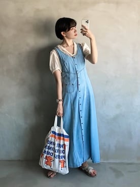 「夏のTシャツフェス」｜「アイテム（その他）」を使った、Tane🌷さん（レディース・161cm）の夏コーディネート
