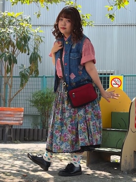 「レトロ」｜すずさん（レディース・158cm）の夏コーディネート