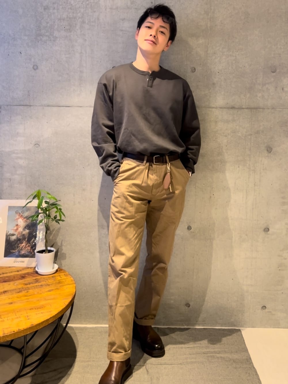 「春コーデ、夏コーデ、メンズコーデ、メンズファッション、ラフコーデ、おしゃれさんと繋がりたい」｜「UNITED ARROWSのアイテム（メガネ、ブラック系）」を使った、けーたさん（メンズ・179cm）の夏コーディネートの1枚目の写真