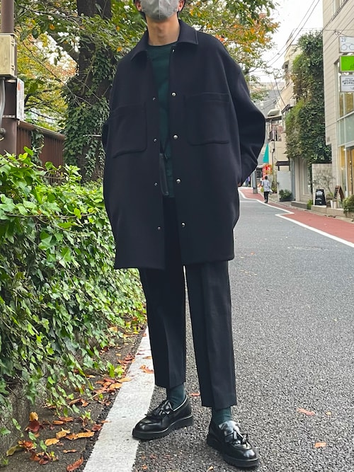 メゾンキツネ FULLY LINED TWO POCKETS OVERSHIRT Maison Kitsune（メゾンキツネ）の「FULLY LINED TWO POCKETS