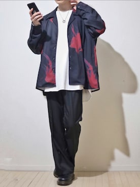 「マーチン」｜「アイテム（スラックス）」を使った、HIBIKIさん（メンズ・164cm）の春コーディネート