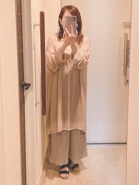 「韓国のアイテム（スカート、シルバー系）」を使った、miyaさん（レディース・150cm）の夏コーディネート