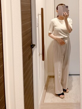 「GRL（グレイル）のアイテム（チノパンツ）」を使った、miyaさん（レディース・150cm）の夏コーディネート