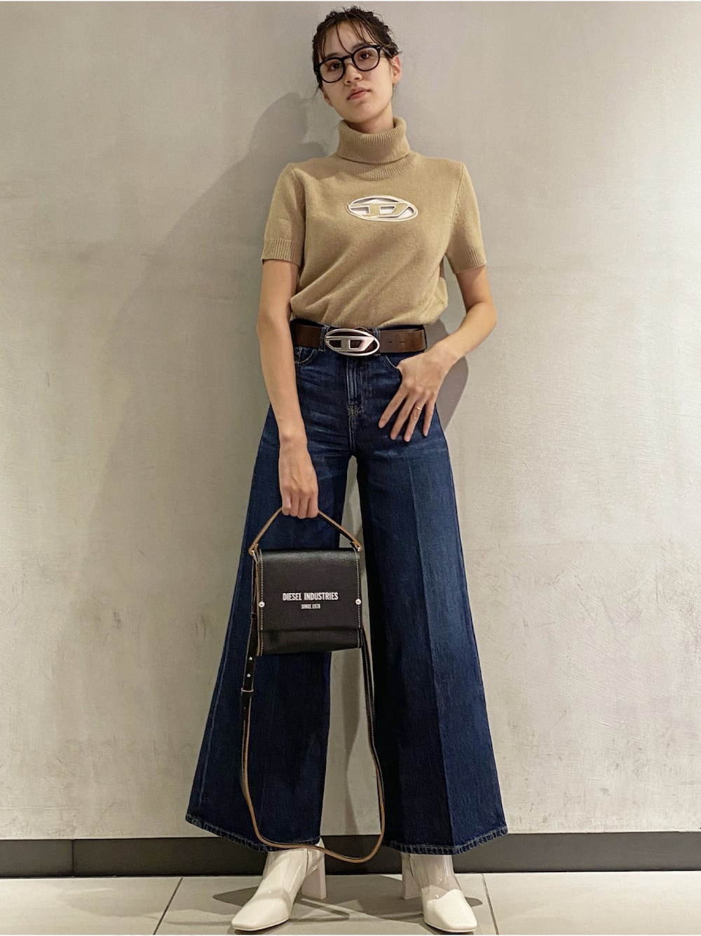 DIESEL SS22 レディース デニム スリム フレアレッグ ミッド