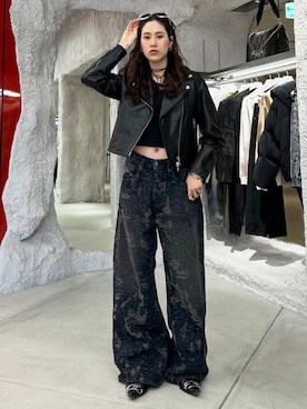 「DIESEL（ディーゼル）のアイテム」を使った、北川 七海 (DIESEL)さん（レディース・166cm）の秋コーディネート