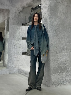 「DIESEL（ディーゼル）のアイテム」を使った、北川 七海 (DIESEL)さん（レディース・166cm）の夏コーディネート
