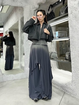 「DIESEL（ディーゼル）のアイテム（ジャケット/アウター）」を使った、北川 七海 (DIESEL)さん（レディース・166cm）の夏コーディネート