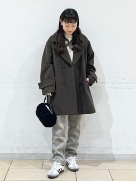 「アイテム（ピーコート）」を使った、B:MING by BEAMS WOMENさん（レディース・149cm）の秋コーディネート