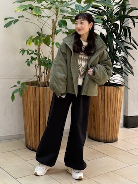 「冬コーデ、スニーカーコーデ」｜「アイテム（その他パンツ）」を使った、B:MING by BEAMS WOMENさん（レディース・149cm）の冬コーディネート