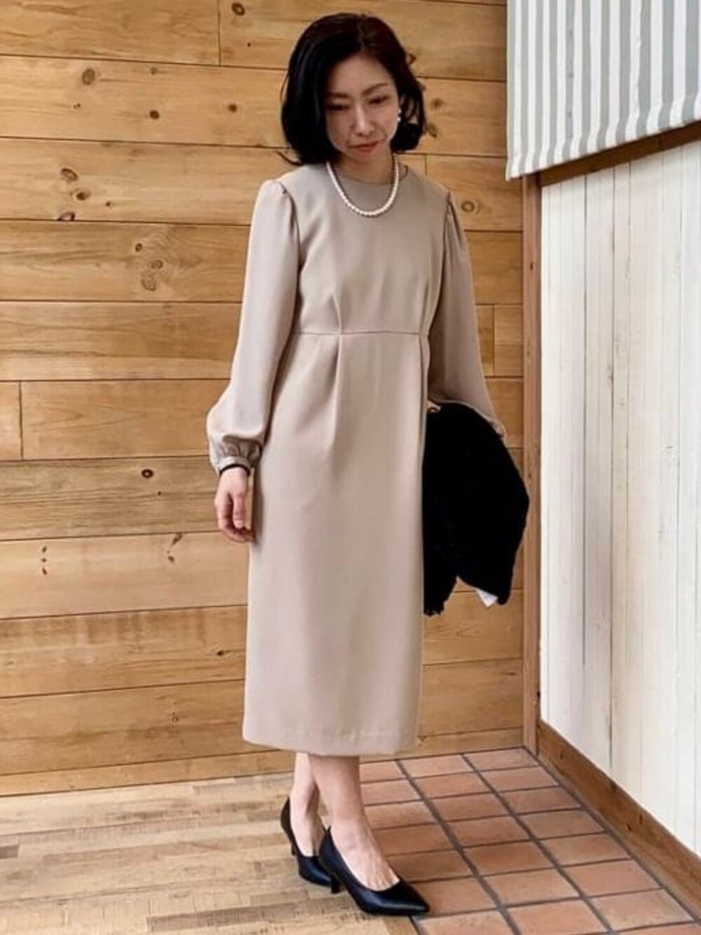 ワンピース（ブラウン系）を使った「入学式」の人気ファッション