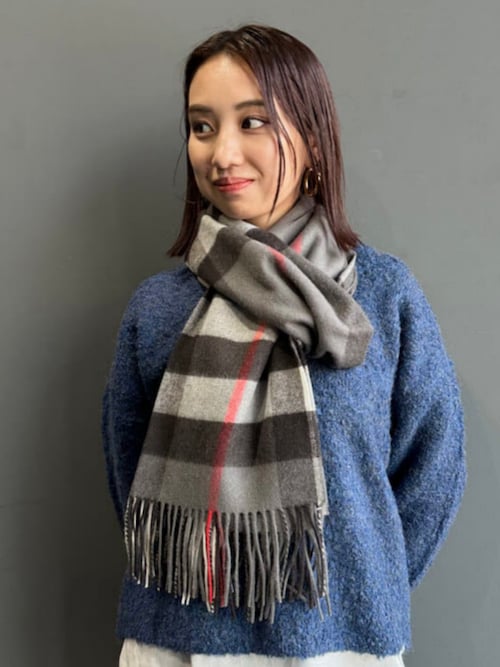 TWEED MILL / チェック ウール ストール（マフラー）｜TWEED MILL