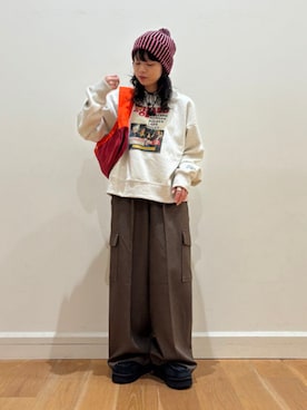 「アイテム（スウェット）」を使った、B:MING by BEAMS WOMENさん（レディース・150cm）の秋コーディネート