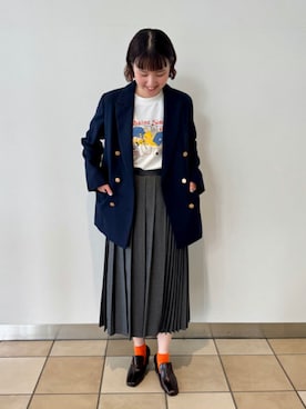 「B:MING by BEAMS（ビーミングバイビームス）のアイテム（テーラードジャケット）」を使った、B:MING by BEAMS WOMENさん（レディース・161cm）の秋コーディネート