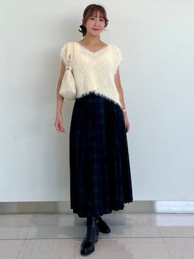 「アイテム（クラッチバッグ）」を使った、B:MING by BEAMS WOMENさん（レディース・160cm）の秋コーディネート