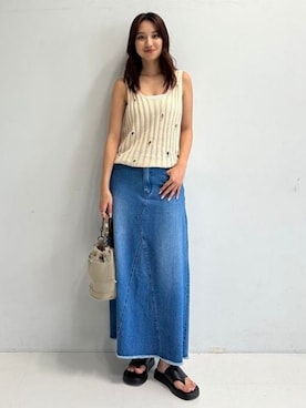 「アイテム（ベスト）」を使った、B:MING by BEAMS WOMENさん（レディース・166cm）の春コーディネート