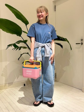 「Lee（リー）のアイテム」を使った、B:MING by BEAMS WOMENさん（レディース・156cm）の夏コーディネート