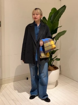 「アイテム（ジャケット/アウター）」を使った、B:MING by BEAMS WOMENさん（レディース・156cm）の秋コーディネート