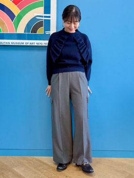 「アイテム（カーゴパンツ）」を使った、B:MING by BEAMS WOMENさん（レディース・160cm）の冬コーディネート