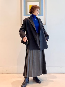 「B:MING by BEAMS（ビーミングバイビームス）のアイテム（ニット/セーター）」を使った、B:MING by BEAMS WOMENさん（レディース・158cm）の秋コーディネート