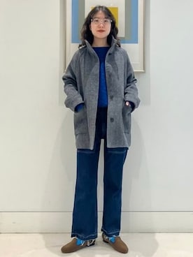 「アイテム（その他アウター、グレー系）」を使った、B:MING by BEAMS WOMENさん（レディース・165cm）の秋コーディネート