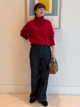 「B:MING by BEAMS（ビーミングバイビームス）のアイテム（ニット/セーター）」を使った、B:MING by BEAMS WOMENさん（レディース・160cm）の夏コーディネート