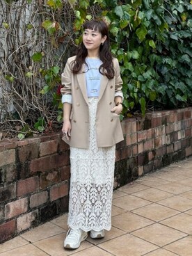 「B:MING by BEAMS（ビーミングバイビームス）のアイテム（テーラードジャケット）」を使った、B:MING by BEAMS WOMENさん（レディース・149cm）の春コーディネート