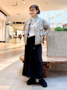 「アイテム（モカシン/デッキシューズ）」を使った、B:MING by BEAMS WOMENさん（レディース・158cm）の秋コーディネート