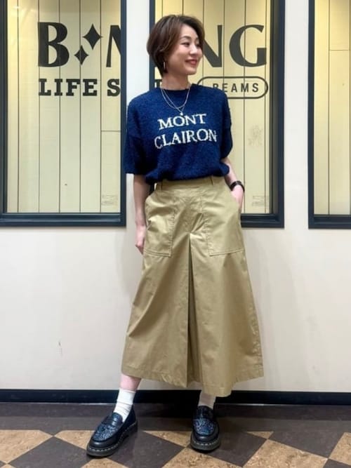 B:MING by BEAMS ミリタリーカーゴパンツ タックワイド L B:MING by BEAMS（ビーミング by ビームス）ミリタリー カーゴ