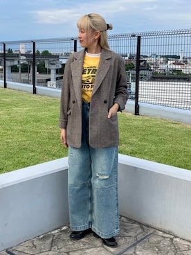 「アイテム（その他アウター）」を使った、B:MING by BEAMS WOMENさん（レディース・156cm）の秋コーディネート