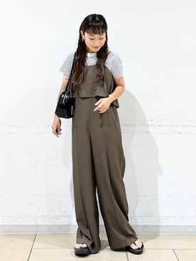 「アイテム（オールインワン・サロペット）」を使った、B:MING by BEAMS WOMENさん（レディース・149cm）の夏コーディネート