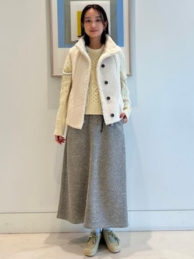 「アイテム（スカート）」を使った、B:MING by BEAMS WOMENさん（レディース・166cm）の秋コーディネート