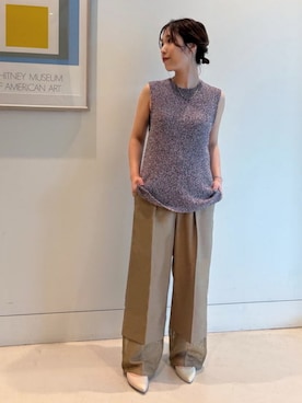 「B:MING by BEAMS（ビーミングバイビームス）のアイテム（ニット/セーター）」を使った、B:MING by BEAMS WOMENさん（レディース・160cm）の夏コーディネート