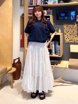 「Russell Athletic（ラッセルアスレティック）のアイテム（パーカー）」を使った、B:MING by BEAMS WOMENさん（レディース・164cm）の春コーディネート