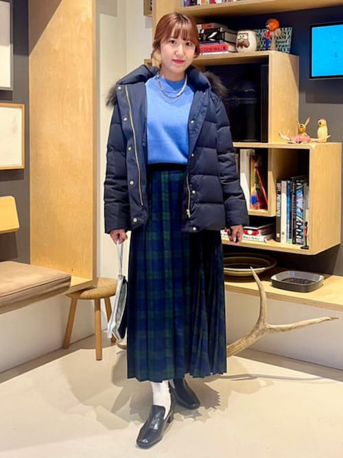 B:MING by BEAMS ダウン160cm ネイビー　ダウン　新品 河田 ミドル ダウンジャケット（S～L）（ダウンジャケット