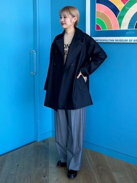 「春ニット」｜「アイテム（その他アウター）」を使った、B:MING by BEAMS WOMENさん（レディース・156cm）の冬コーディネート
