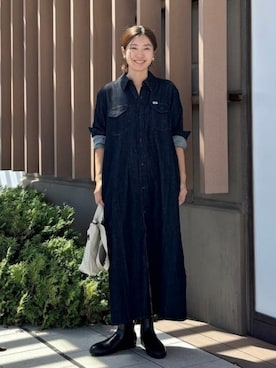 「アイテム（シャツワンピース）」を使った、B:MING by BEAMS WOMENさん（レディース・161cm）の秋コーディネート