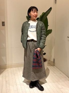 「B:MING by BEAMS（ビーミングバイビームス）のアイテム（スウェット）」を使った、B:MING by BEAMS WOMENさん（レディース・160cm）の秋コーディネート