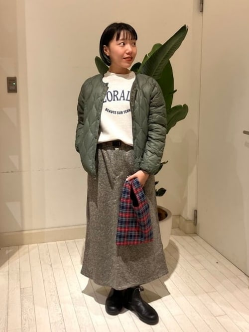 別注】Gramicci / ニット フレア スカート（S～M）（スカート