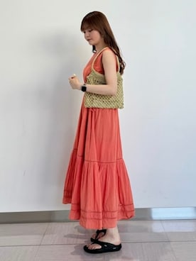 Theory Project ティアード ノースリーブ マキシ ワンピース 2茶 希少♡上品【Theory】ティアード ノースリーブ ワンピース 【公式通販】