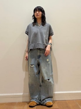 「アイテム（スウェット）」を使った、B:MING by BEAMS WOMENさん（レディース・150cm）の夏コーディネート