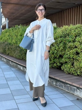 「レイヤード」｜「アイテム（シャツワンピース）」を使った、B:MING by BEAMS WOMENさん（レディース・161cm）の秋コーディネート