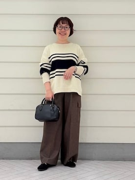 「B:MING by BEAMS（ビーミングバイビームス）のアイテム（ニット/セーター）」を使った、B:MING by BEAMS WOMENさん（レディース・148cm）の秋コーディネート