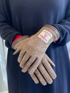 「アイテム（手袋）」を使った、B:MING by BEAMS WOMENさん（レディース・166cm）の冬コーディネート