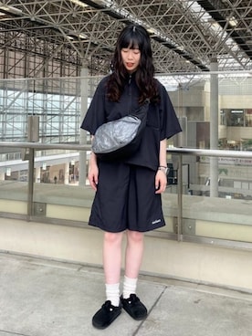 「WILD THINGS（ワイルドシングス）のアイテム（ブルゾン）」を使った、B:MING by BEAMS WOMENさん（レディース・159cm）の夏コーディネート