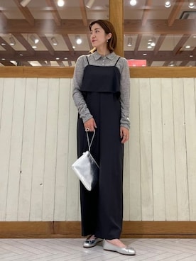 「アイテム（つなぎ/オールインワン）」を使った、B:MING by BEAMS WOMENさん（レディース・163cm）の秋コーディネート