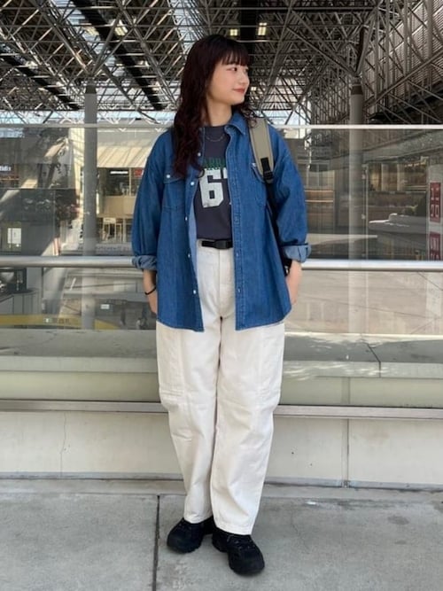 ブラウス シャツ 「別注」Lee / ルーズフィット デニム シャツ レディース Lee ブラウス シャツ 「別注」Lee / ルーズフィット デニム
