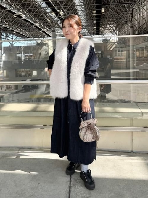 セール】【ビームスの百名品】【別注】Lee / デニム シャツ ワンピース